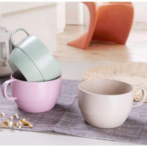 Wheat straw milk cup European coffee cup milk breakfast tea cup mug couple simple drinking water cups and mugs mug coffee