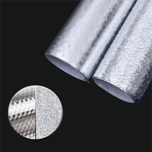 Kitchen Oil-proof Self Adhesive Stickers Anti-fouling High-temperature Aluminum Foil Waterproof Wallpaper Cabinet Contact Paper