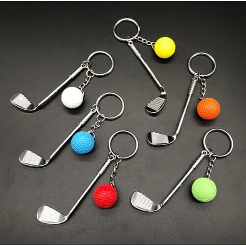 Lightweight Golf Ball Pendant Keychain Fashion Split Keyring for Sport Lovers