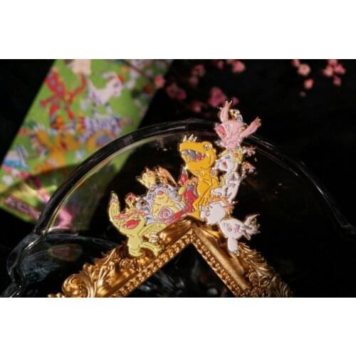 Digital Monster Digimon Adventure Gabumon Agumon Soft Enamel Brooch Badge Pin Collectiont Limit Custom