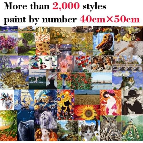 Mileelife Paintting By Numbers for Kids Adults DIY Beginner Oil Painting Kit Home Decoration