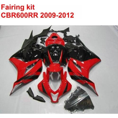 Injection Mold Customize Fairing Kit For HONDA CBR600RR 2009 2010 2011 2012 CBR 600 RR 09 10 11 12 Red Black Fairings Set SZ64