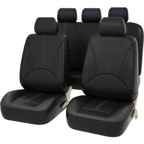4 Colors Universal PU Faux Leather Car Seat Cover Set Automobile Four Seasons Seat Protector Cushion Auto Interior Accessories