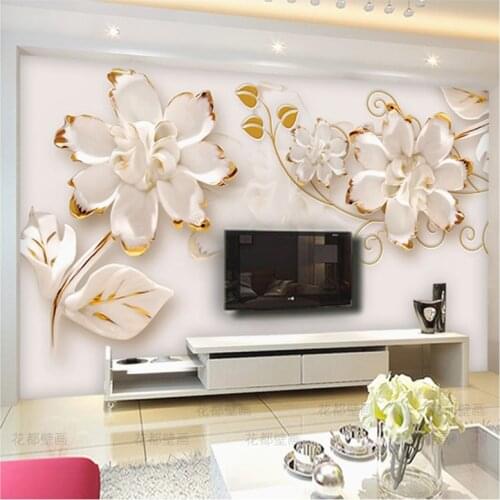 Beibehang Custom Mural Wallpaper Relief flower 3D photo wallpaper for bedroom living room TV background wall 3d mural wall paper