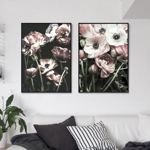 Nordic Style Wall Art Canvas Poster Print Classic Painting Flower Scandinavian Decoration Picture Living Room Decor Unframed