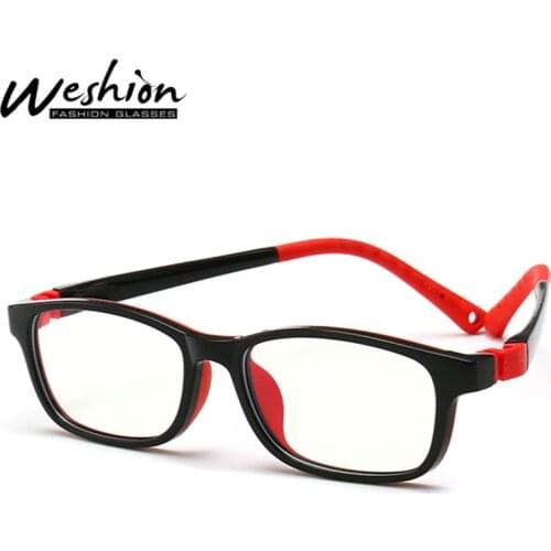Teens Glasses Kids Anti Blue Light Youth Optical Silicone Boy Girls Frame Reflective Gamiing 5 to 15 Corrective Eyeglasses UV400