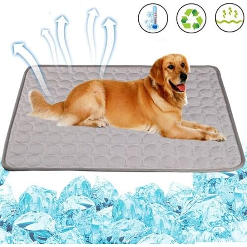 Dog Cooling Mat Summer Pet Cooling Mat for Dog Cat Breathable Blanket Ice Pads Dog Beds/mats for Small Medium Large Dogs