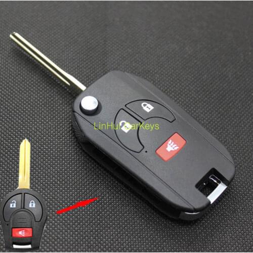 PINECONE Key Case for NISSAN SUNNY MARCH New SYLPHY TIIDA Car Key 2+1 Buttons Remote Key Modified Blank Key Shell Cover 1 PC