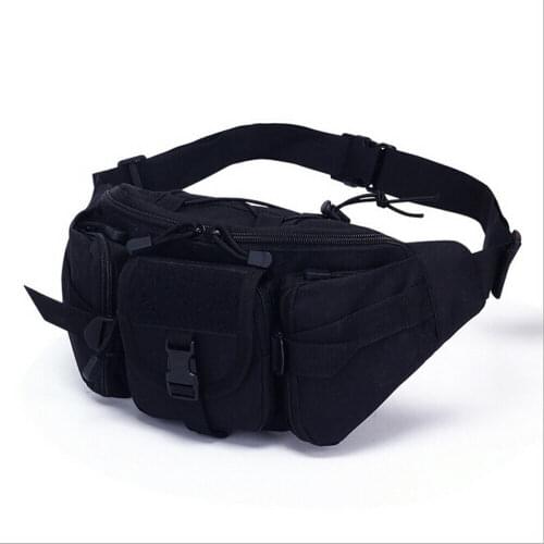 Outdoor Camping Waist Bag Waterproof Multiple Pockets Military Sport Bag Solid Color Tactical Exercise Belt Bag Outdoor Tool