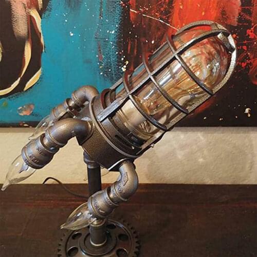 Bedside Table Light for Bar Room Decoration Children Vintage Gifts Rocket Ship Industrial Steampunk Lamp Decorative Night Lights