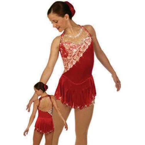 RUBU Performance Wear Custom Desing Spandex Girls and Women Figure Skating Dresses For Competition Ice Skating Clothing Custom