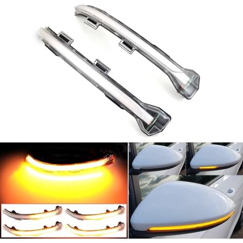For VW Golf MK7 7 GTI R GTD Dynamic LED Turn Signal Light Rearview Mirror Indicator Blinker Repeater For Volkswagen Rline Touran