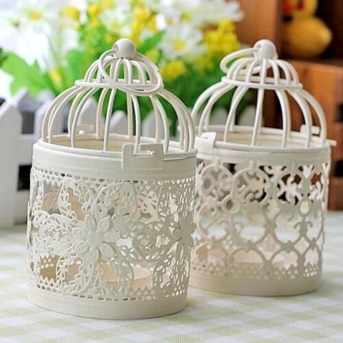 Bird Cage Decoration European Classic Romantic Candle Holders Wedding Hollow Candlestick Home Decoration Gift Candle Cage