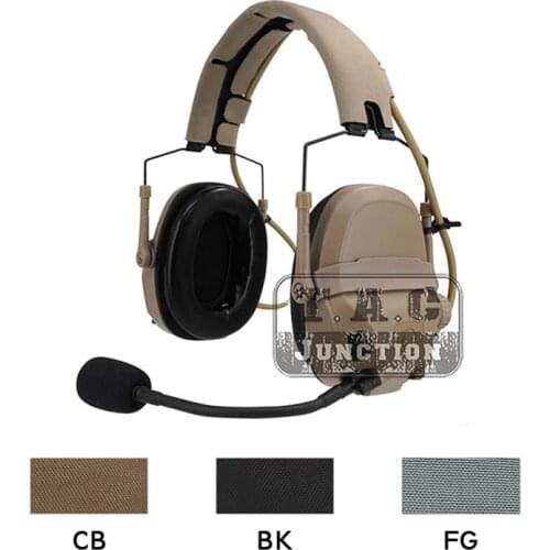Upgraded AMP Tactical Communication Headset Multi-Mode Helmet Pickup Noise Reduction Shooting Hunting Airsoft Earmuff