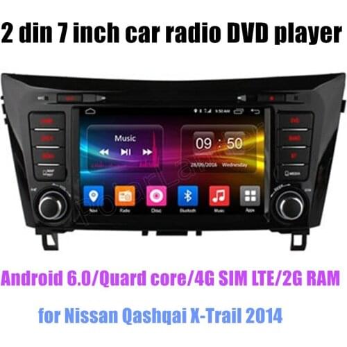 Steering wheel control Android 6.0 Car DVD Player for Nissan Qashqai X-Trail 2014 GPS Navigate radio stereo WIFI