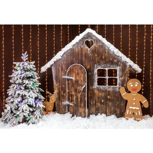 Light Christmas tree photo background vinyl kids birthday photography backdrops for photographer studio kits fotografia LV-2384