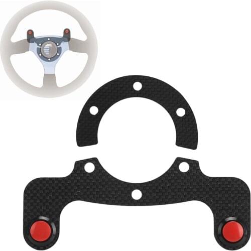 Carbon Fiber External Horn Button Kits For MOMO/OMP/Nardi/Sparco 6 Bolts Steering Wheel Single Button, Dual Button