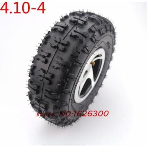 High Quality 4.10-4 Trye Tire and Inner Tube Rim Wheel Alloy Rim Hub for 49cc ATV Quad Go Kart Gas Scooter Bike Motorcy