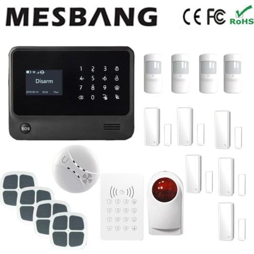 Wifi GSM GPRS home anti-theft alarm system with English, French,Russian,Spanish,Dutch free shipping by DHL