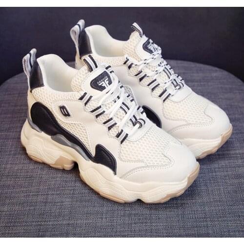 Increase the thick-soled shoes breathable 2019 new womens shoes white shoes net red ins casual shoes wisdom sneakers women