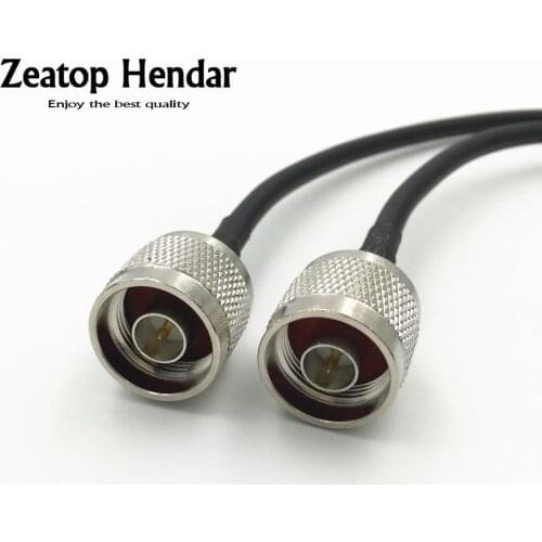 1Pcs RG58 / LMR195 Cable N Male Jack to N Male Plug RF Wifi Antenna Extension Cable Coaxial Wire Connector 15cm 20cm 30cm 50cm