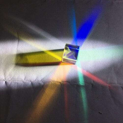 10mm Cubic Science Cube Optical Prisma Photography with Hexahedral Prism Home Decoration Prism Glass