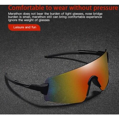 2021 NEW Cycling Sunglasses Bicycle Rider Glass Outdoor Sports Windproof UV400 True Film Colorful Lens Sunglasses