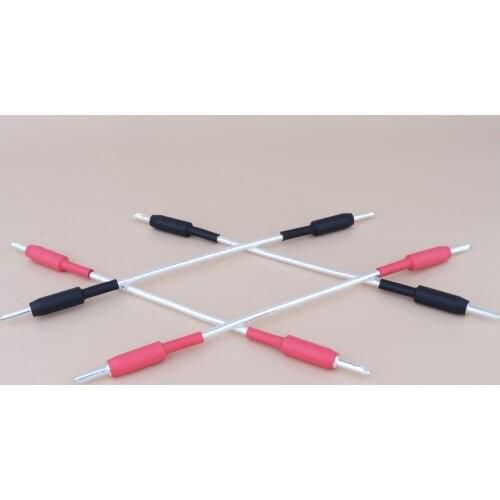 Hifi Audio 4 pcs Jumper Cable OFC Speaker Cable Banana Plugs to Spades Audio Cable HIFI