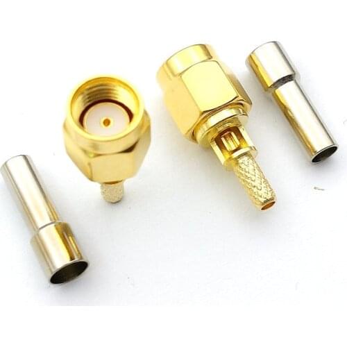 5pcs RP SMA Male Inner Hole Open Window for RG316 Cable Connectors adapter