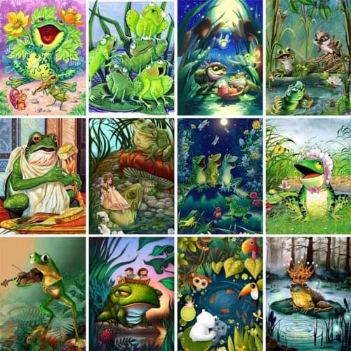 5D DIY Diamond Painting Animal Rhinestone Picture Full Diamond Embroidery Frog Art Gift Handmade Mosaic Mosaic Home Decoration