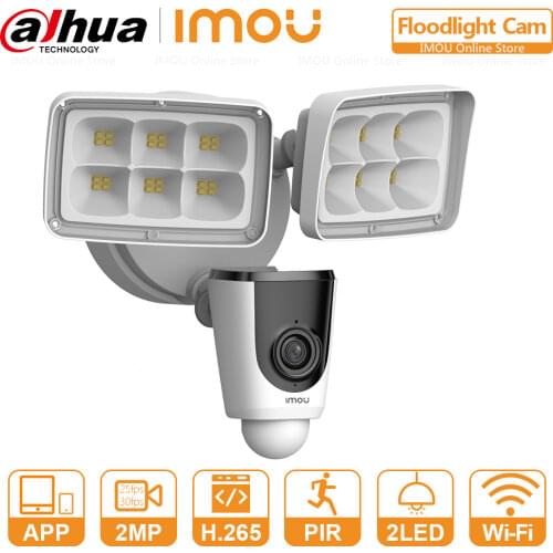 Dahua Imou Floodlight IP Camera 1080P PIR Detection 2 Floodlights Camera Outdoor Weatherproof Wifi Surveillance Security Camera