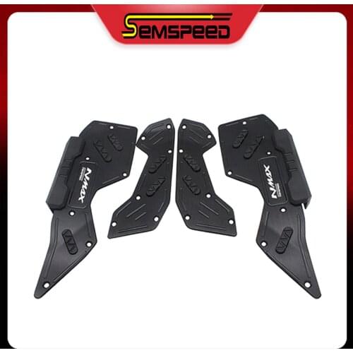 For Yamaha NMAX 125 NMAX 150 NMAX V2 2020 2021 SEMSPEED CNC Aluminum NMAX Motorcycle Footrest Footboard Steps Pedals Plate