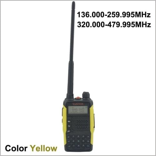 Dual Band FM Portable Two-way Radio YANTON GT-03 TX & RX both from 136.000-259.995MHz & 320.000-479.995MHz Color Yellow