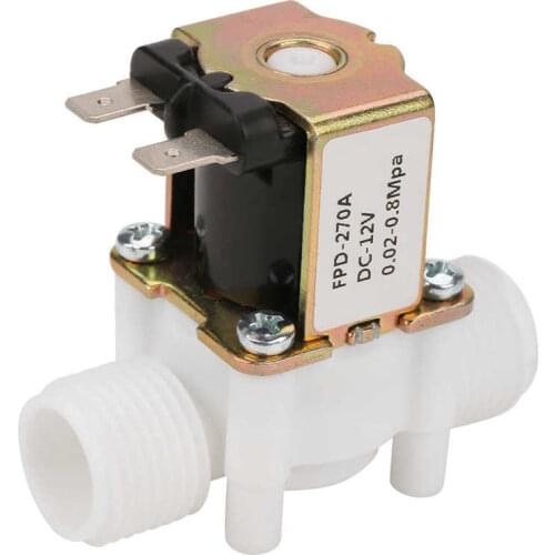 12V G1/2" NC Plastic Electrical Inlet Solenoid Water Valve For Water Dispense Washing Machine Garden Irrigation
