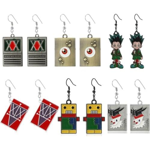 HUNTER x HUNTER Cosplay Earrings GON FREECSS License Logo Pendant Drop Earrings For Women Girls Jewelry Gift