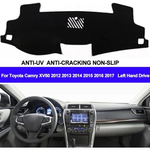 TAIJS Car Dashboard Cover Dash Mat Dash Pad DashMat Carpet ANti-UV NON-Slip For Toyota Camry XV50 2012 2013 2014 2015 2016 2017