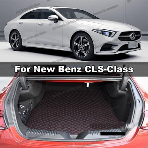 Lsrtw2017 leather car trunk mat cargo liner for mercedes benz cls 2018 2019 2020 2021 rear boot lugguage carpet c257 260 300 350