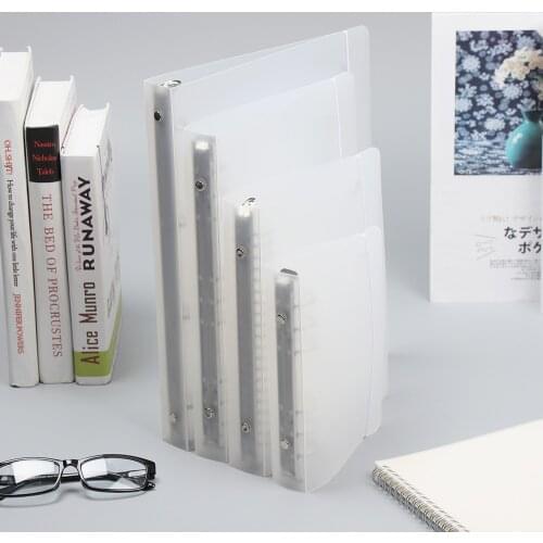 1PC Matte Transparent A4/B5/A5/A6/A7 Loose-Leaf Notebook Case Ring Binder Notebook Shell File Cover Folder Office School Supply
