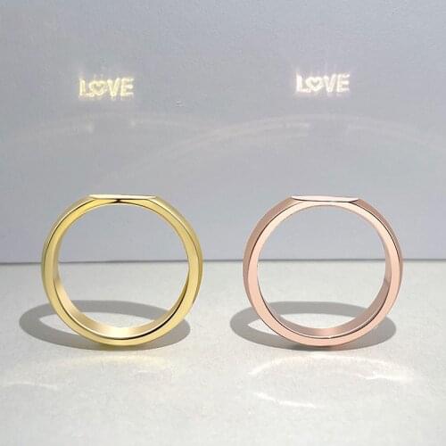 MLKENLY 925 sterling silver light projection display love letter ring men and women technology sense ring birthday jewelry gift