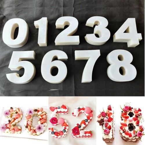 6/8/10inch PET 0-8 Numbers Cake Mold Sets Cake Decorating Tools Confeitaria Maker DIY Birthday Cake Design Bakeware Pastry Tools