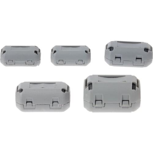 New 3.5/5/7/9/13MM Clip-on Ferrite Choke Ring Cord RFI EMI Noise Suppressor Filter Cable Clip Drop Shipping