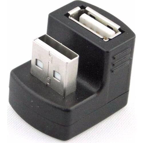 New Right Angled USB 2.0 Adapter A Male to Female Extension 90 180 Degree Black For 3G 4G router Wireless network card