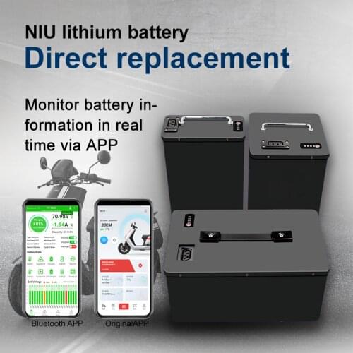NIU MQi UQi Lithium Battery Original Replacement Bluetooth APP 21700 18650 Rechargeable Batterries Large Capacity Fast Charging