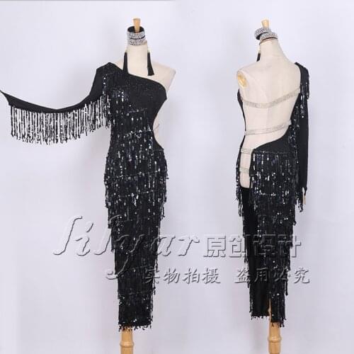 Latin Dance Dress Latin Skirt Competition Dress Costumes Performing Dress Practice Skirt Customize Adult Kids Lady