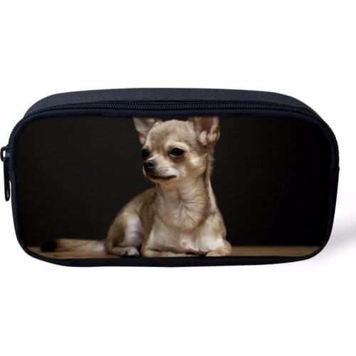 NOISYDESIGNS Casual Students Pencil Case Cute Dog Animals Prints Boy Girls Pencil Bags Travel Women Cosmetic Cases Dropshipping