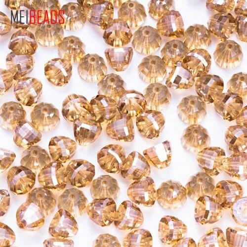 MEIBEADS 20pcs/lot 8*10 mm Colorful Crystal Multifaceted Conical Beads For Accessories Fit Bracelet DIY Jewelry Making EY6057
