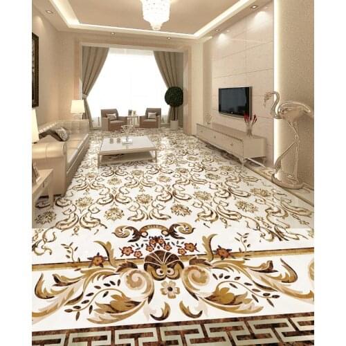 Customize 3d flooring Stone tile for living room 3d floor wallpaper self adhesive wallpaper kids