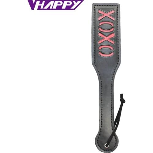 Sex Toys Paddle Flogger Whip Pu Leather Bat Head Spanking Paddle For Couples Slave Black Pink Random Color Products VP-PE005009A