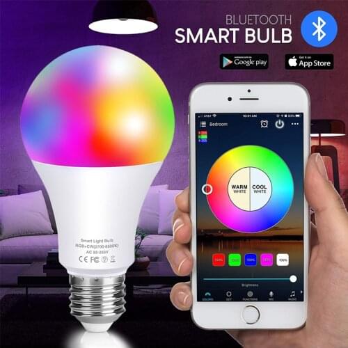 WiFi Dimmable Color Smart Bulbs Compatible with Alexa Echo and Google Home LED Lights Bulb Indoor Lighting Neon Changing Lamp