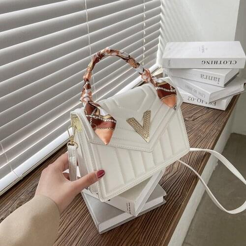 Handbags for Women 2021 Fashion Flap Rhombus Shoulder Bag Embroidery Silk Scarf Ladies Crossbody Bag Designer Bag Hand Bags